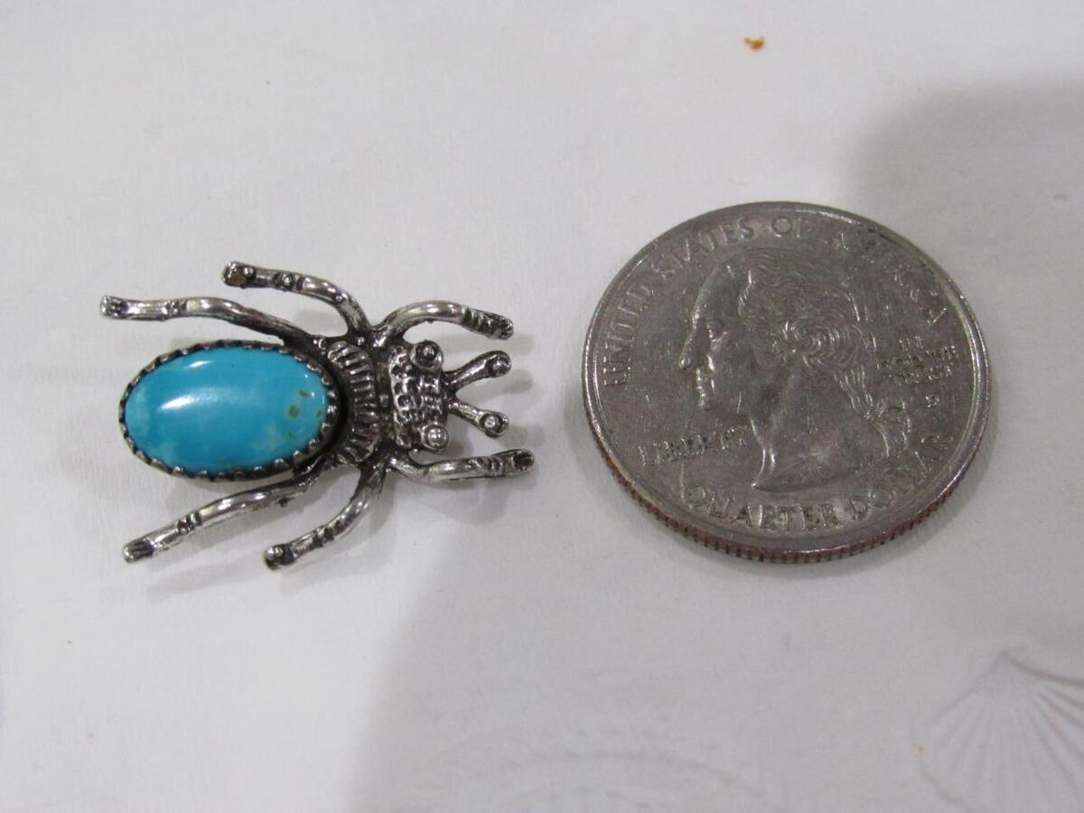 179 Grams!!! Native American Navajo Turquoise Sterling Silver Spider Bracelet 179 Grams!!! Native American Navajo Turquoise Sterling Silver Spider Bracelet