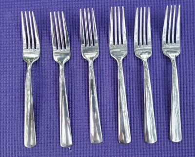 Oneida Aptitude Set Di 6 Forchette Da Insalata In Acciaio Inossidabile 18/0 – Design Moderno E Lucido, Posate Per Uso Quotidiano - 4
