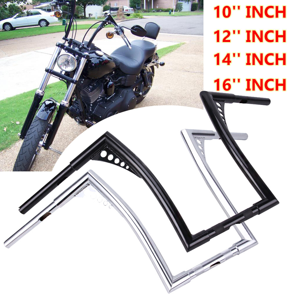 TCMT 10'' 12'' 14'' 16'' 18'' Ape Hanger Handlebar Bar Chrome For Harley Softail Standard
