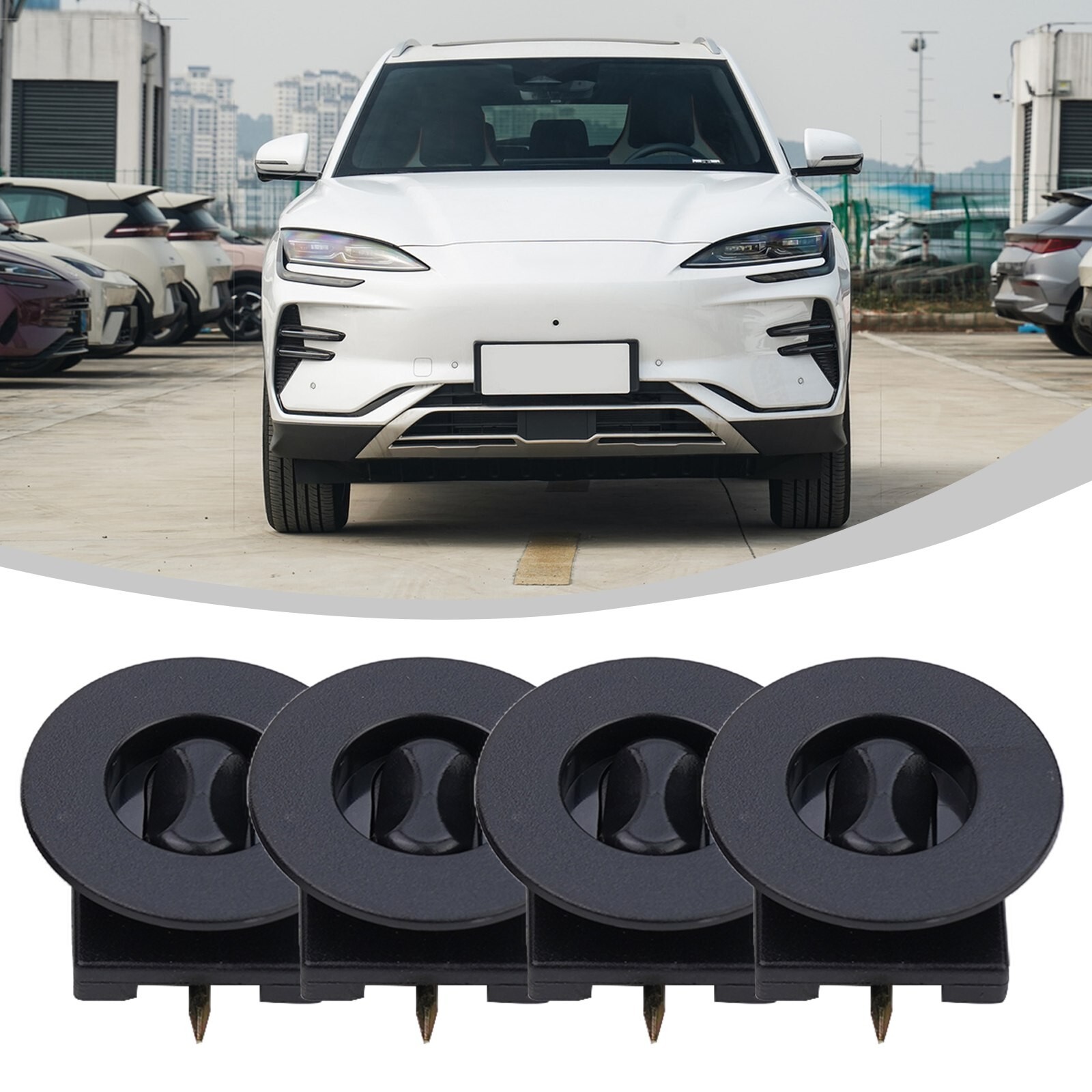 Floor Fixing clips Mat Holders Clip Fixing Grips Black PVC 4pcs Car Carpet