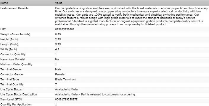 Interruptor de arranque de encendido OEM para Dodge Dakota 1991-1996 Foto 2 de 2
