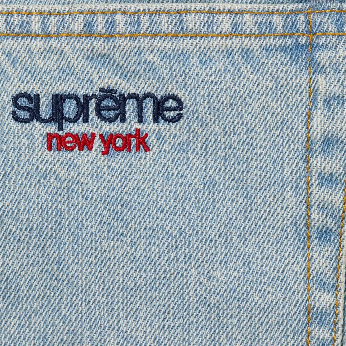 Supreme Baggy Jean 25SS week1 6 colors 13 oz denim embroidered
