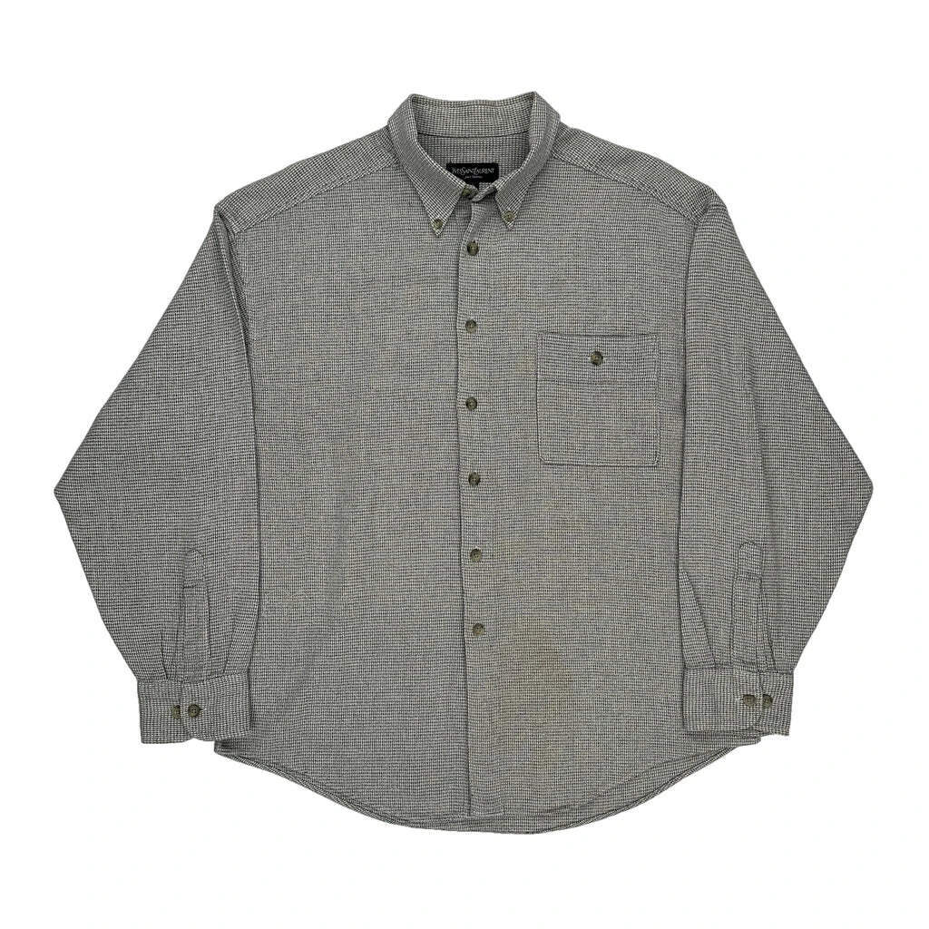 Camicia Yves Saint Laurent grande grigio misto cotone