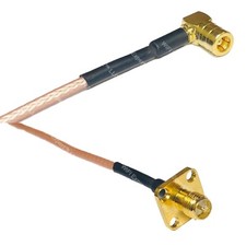 RG316 SMB FEMALE ANGLE to RP-SMA Female Flange RF Cable Rapid-SHIP LOT