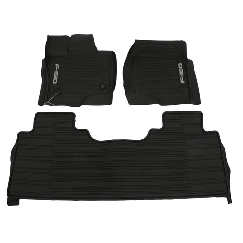 FORD F150 Crew Cab 3Piece Tray Style Floor Liners Mats Lux Storage Box