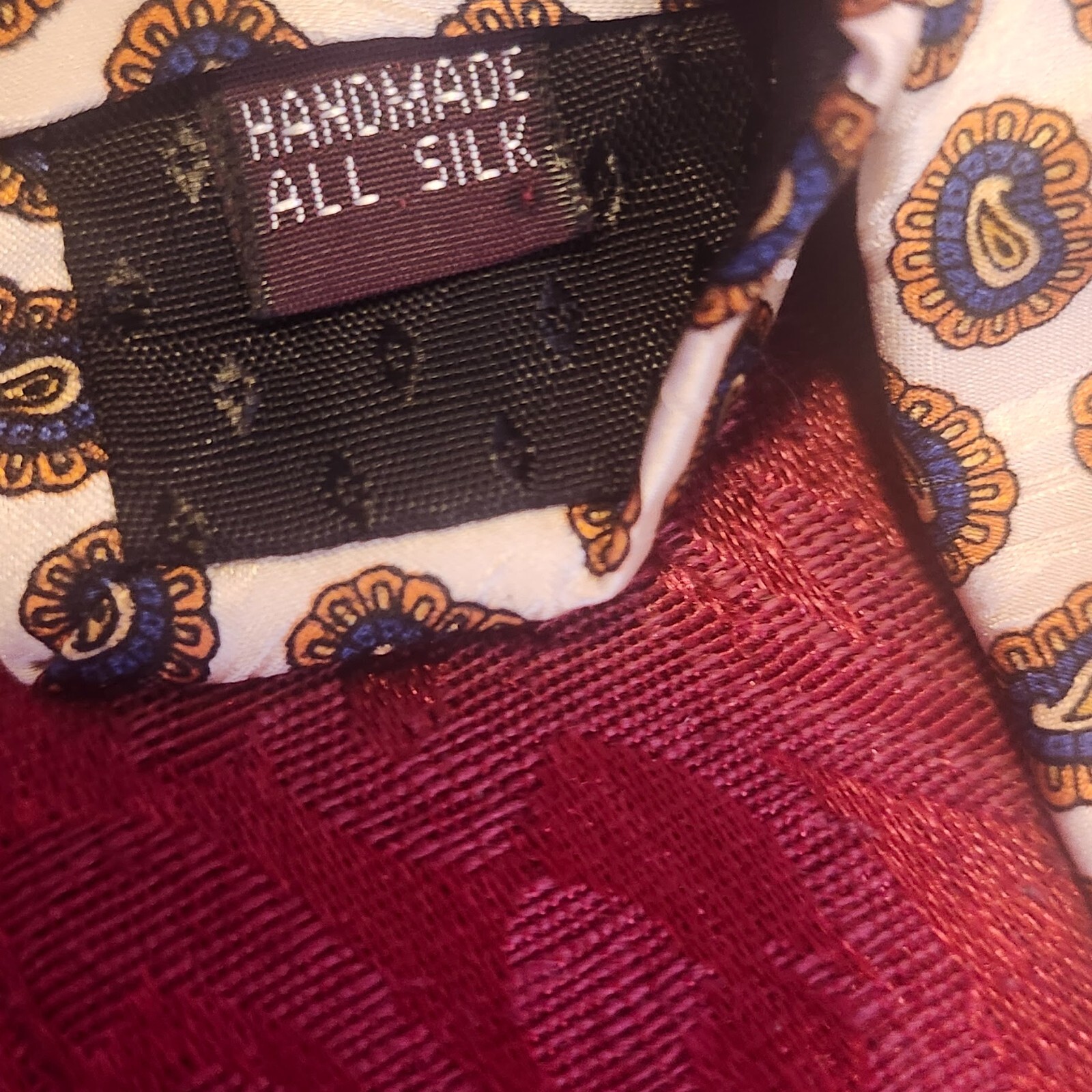 Cromley & Finch Paisley Pattern Handmade 100% Silk Tie image 4