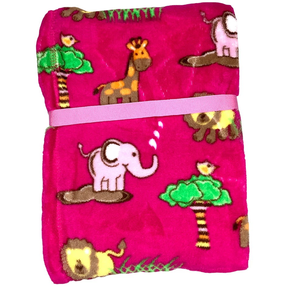 NUEVO Manta de felpa para bebé jirafa león elefante niño pequeño animal estampado zoológico Northpoint Foto 3 de 4