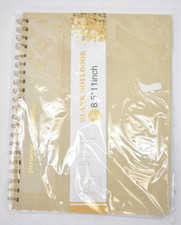 Enjoy Your Moment Blank Notebook A4 8.5" x 11" 110 Pages 55 Sheet w Inner Pocket