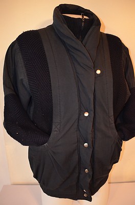 Weather Wise Thick Chunky Heavy Knit Textured Winter Mens M Jacket Coat Vintage