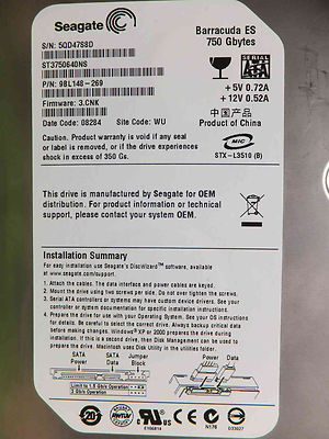 ST3750640NS | P/N 9BL148-269 | 3.CNK WU Seagate 750GB