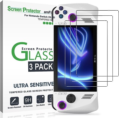 (3pack) amFilm for ASUS ROG Ally Handheld 7 inch 2023 - Glass Screen Protector