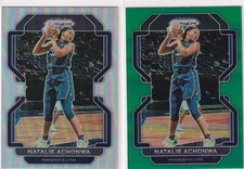 2022 Panini WNBA Prizm Silver and Green Refractors #32 Natalie Achonwa