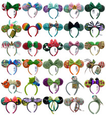 Disney Park Loungefly Green Minnie Mouse Ear Selected Headband Minnie Ears Rare