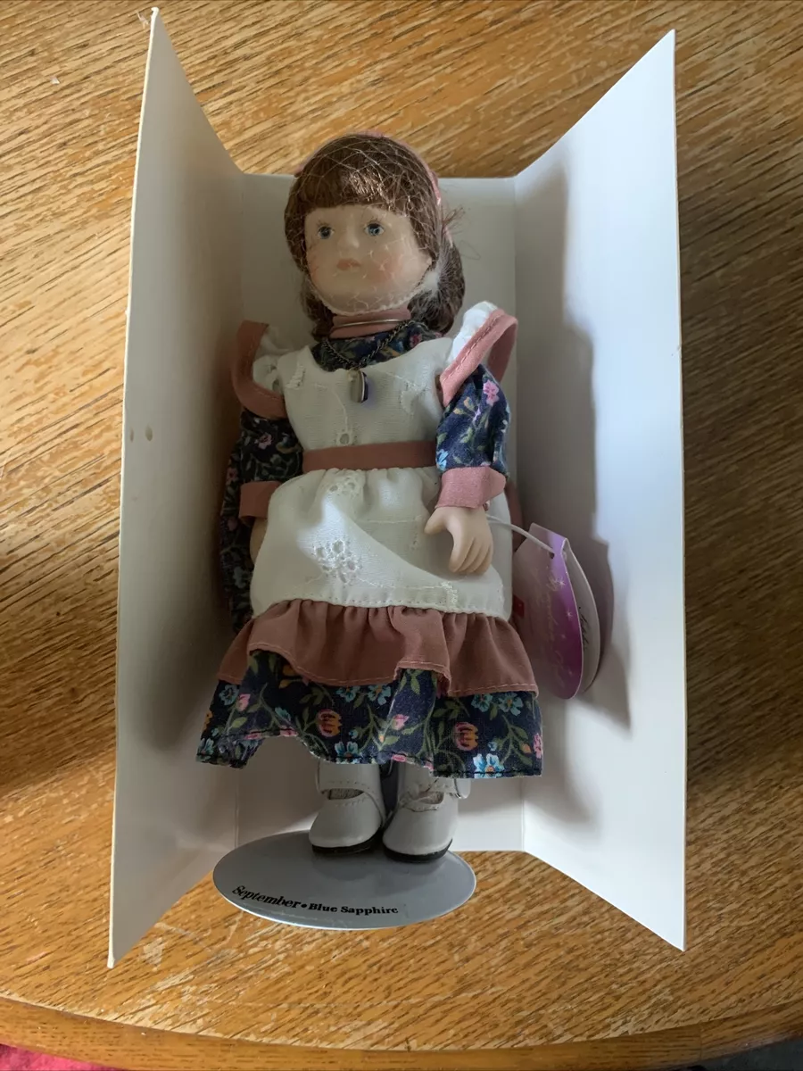 Russ Porcelain Doll Of The Month September Blue Sapphire Sophie