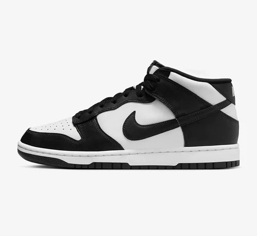 (FQ8784-100) Nike Dunk Mid White Black Shoes Mens Sz 8