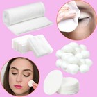 100% Pure Cotton Wool Balls Large Roll Pleat Round Square Pads Super Soft Pack