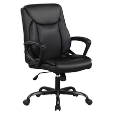 Home Office Chair Ergonomic Desk Chair PU Leather Task Chair Rolling Swivel