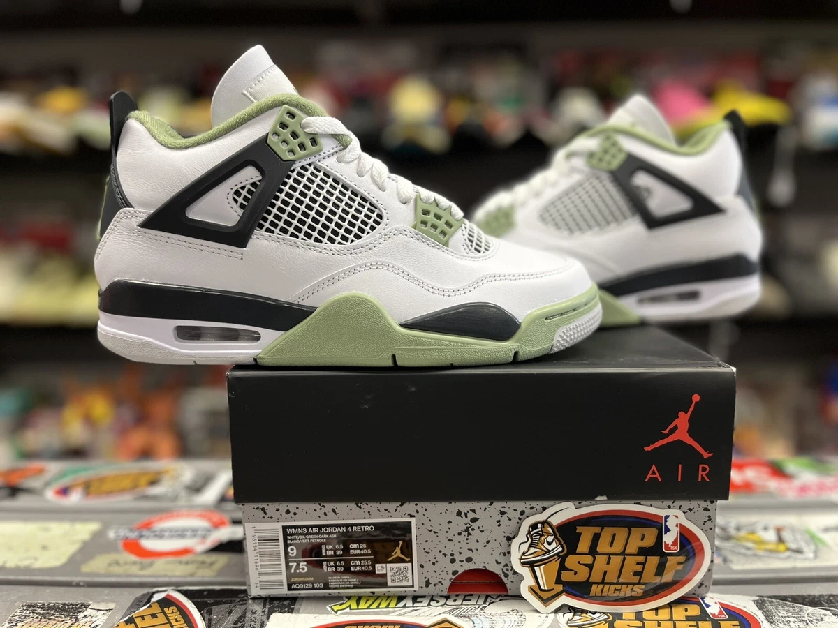 New Air Jordan 4 Seafoam 2023 9/7.5 Rare Retro Authentic White Green MJ OG  AJ4 | eBay