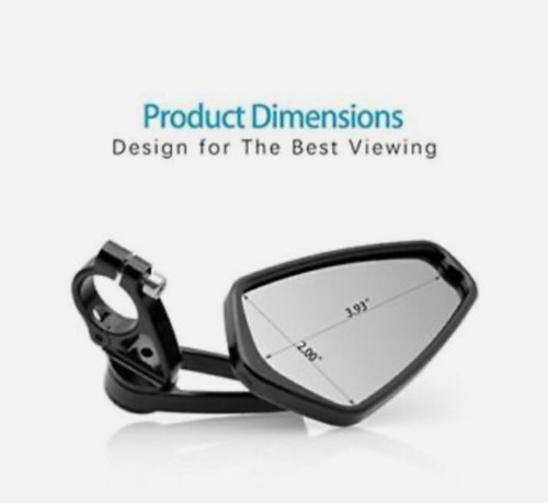 MZS Motorcycle Bar End Mirrors Rear View Side Mirror Black - New open box. - Picture 3 of 8