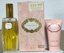 Chantilly Eau de Toilette Pure Spray 3.3 oz Original 90s  Chantilly shower gel