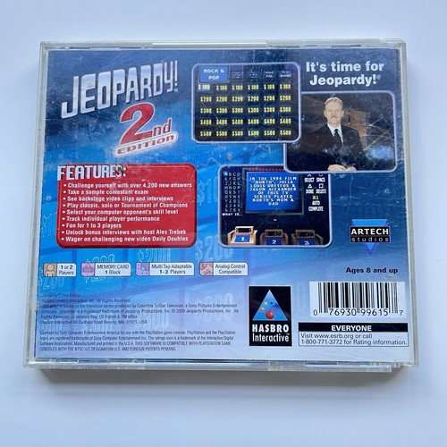 Jeopardy 2nd Edition Playstation PS1 PREOWNED COMPLETE CIB - Picture 2 of 5