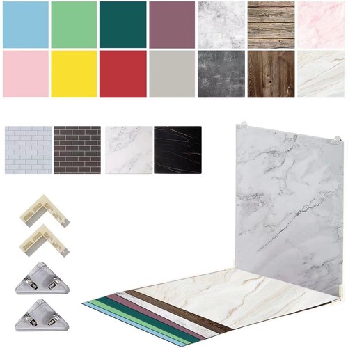 9PCS 18Patterns 24x24IN Double Sided Photography Background Boards Waterproof