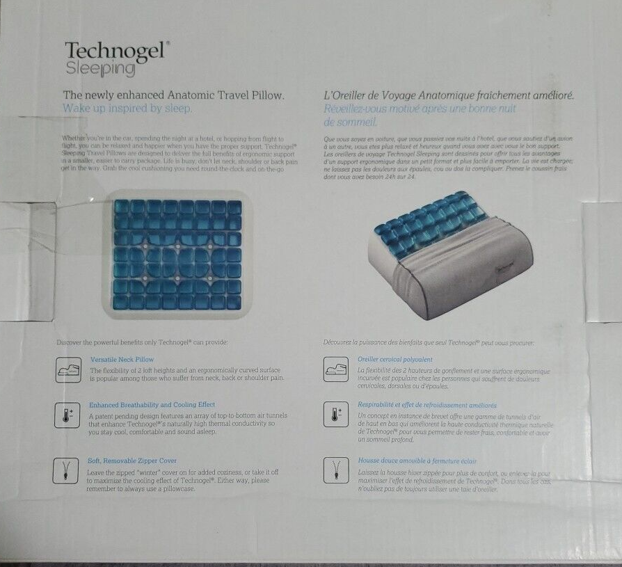 Technogel Contour Pillow Side and Back Sleeper Made in Italy TGPIL