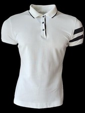 Polo di lusso MONCLER uomo designer bianca logo spalla taglia S