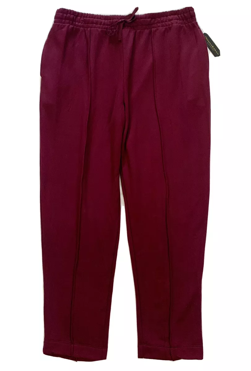 Donna Karan Sleepwear Soft Fleece Lounge Pants Burgandy Women s