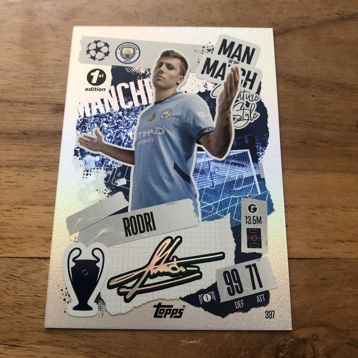 スポーツ選手 PANINI RODRI 09/10 Rodri Signature Style Man Of The Match Attax 2024/2025
