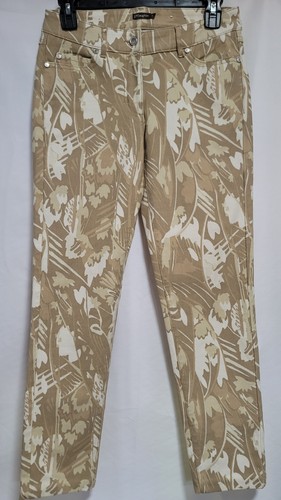 Jeans denim elasticizzato J. McLaughlin taglia 0 Lexi beige stampa floreale orlato - Foto 2 di 17