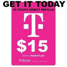 $15 T-MOBILE PREPAID FAST DIRECT ONLINE REFILL 25yr USA TRUSTED DEALER 