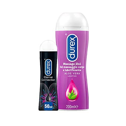 Durex Gel Lubrificanti Eternal 50 ml + Massage 2in1 Aloe 200ml
