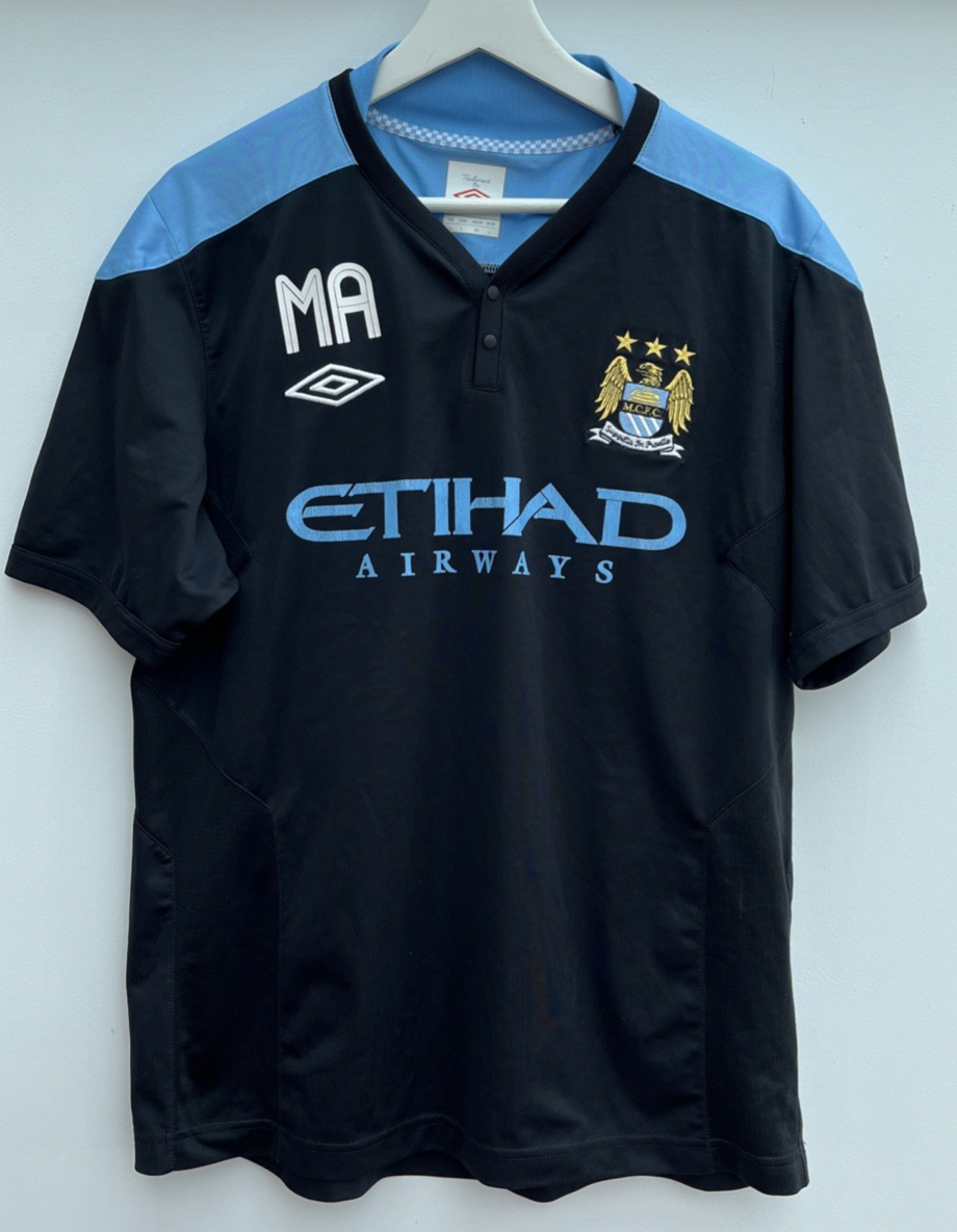 Manchester City Football Training Shirt Umbro MA Blue Arteta Mens