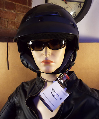 1 NEW EXL-206 BLACK FLAT FLAME MOTORCYCLE HELMET SIZE MEDIUM NIB **MAKE OFFER**