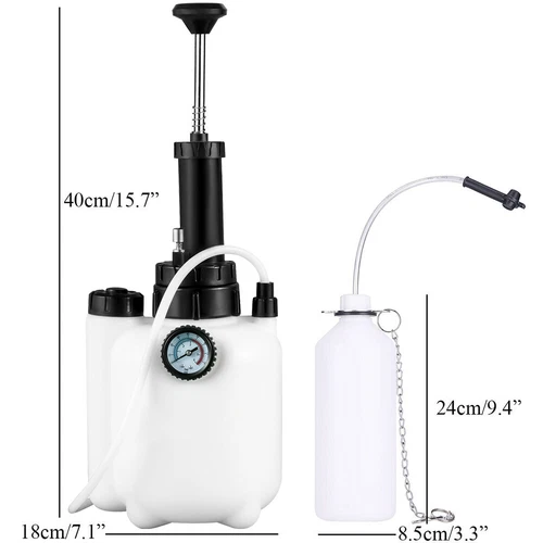3L + 1L Brake Bleeder Clutch System Manual Pressure Tool Kit with E20 Adapter - Picture 11 of 12