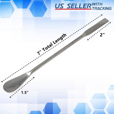 Stainless Steel Lab Spoon Spatula Dental Instruments - Square/Spoon 7''