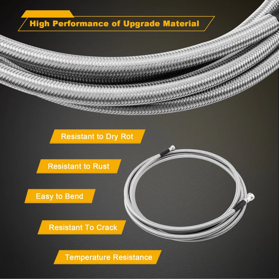 Kit de línea de combustible y gas QFF0015SS líneas de reparación completas para 05-10 Chevy Cobalt Hhr G5 Foto 4 de 4