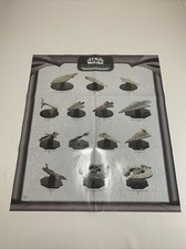 25  x 22  Star Wars Miniatures Starship Battles Set Checklist Poster Mint