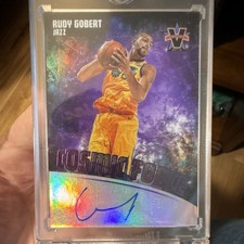 Rudy Gobert 2017-18 Panini Vanguard Cosmic Force Purple On Card Auto /25 Jazz