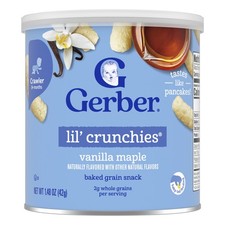 Snacks for Baby, Lil' Crunchies, Baked Grain Snack, 8 Months, Vanilla Maple,