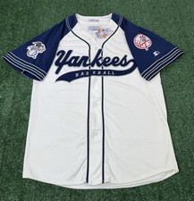 Vintage 90s New York Yankees Script Starter MLB Baseball Jersey Mens Size Medium