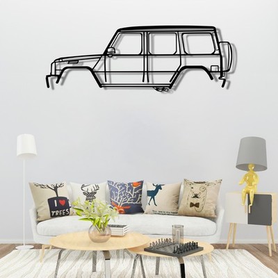 Metall Auto Wandbild, Sportwagen Silhouette, Lamborghini Ansicht
