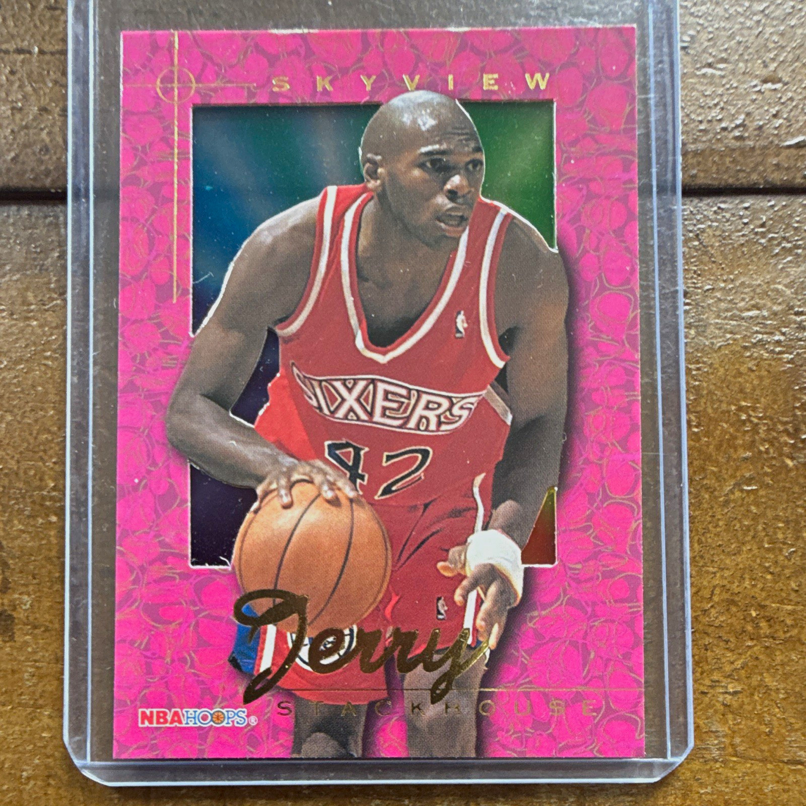 SkyBox 1995-96 NBA Hoops Skyview Rookie Insert Jerry Stackhouse 76ers #SV9