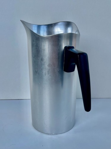 Vintage DAI 1960s ERIK HERLOW Aluminum Pitcher Silver Barware - Picture 6 of 11