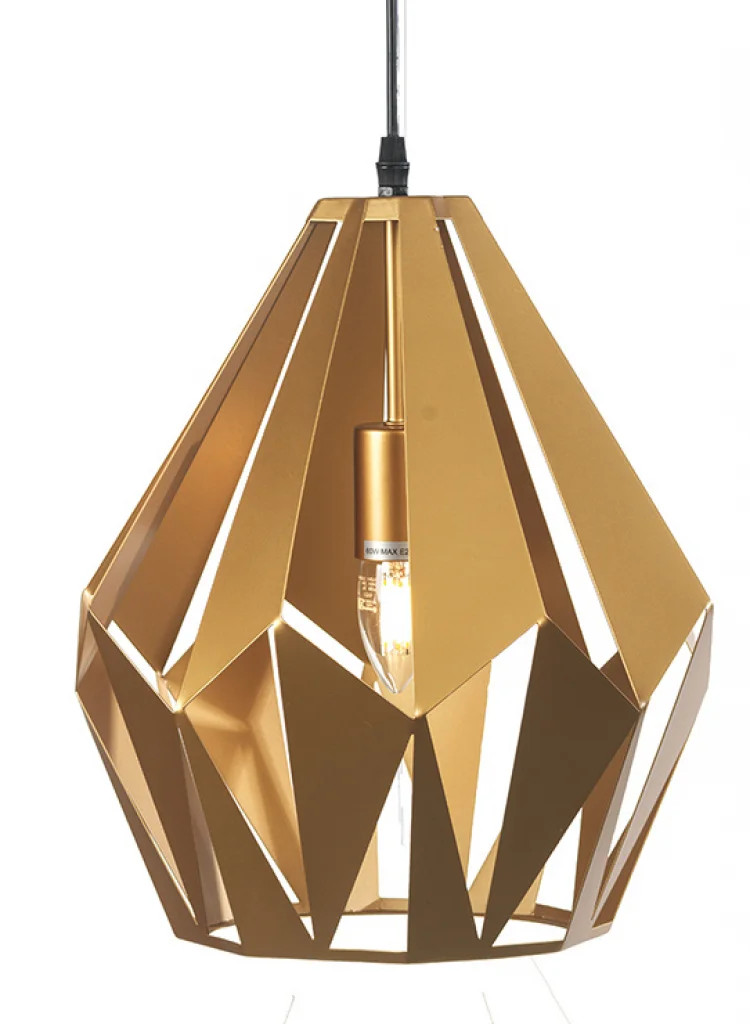 Ceiling Light Gold Pylos 250mm Oaks Lighting 2178 MD GD