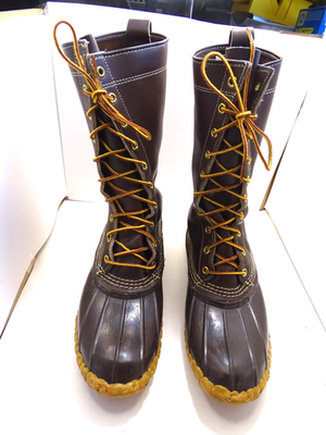 Vintage LL Bean Original Maine Hunting Shoe Leather Duck Boot 3 Hole USA sz 10 $_12.JPG?set_id=880000500F main image 3