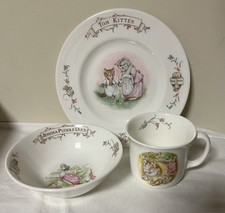 Beatrix Potter: Tom Kitten Jemima Puddle-Duck Flopsy Bunnies Bone China Set 1986