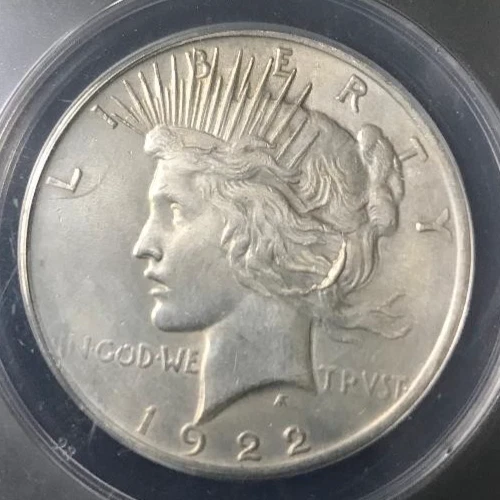 1922 PEACE DOLLAR ANACS AU 55 VAM 2C1 EXTRA HAIR  CLEANED TOP 50 VAM