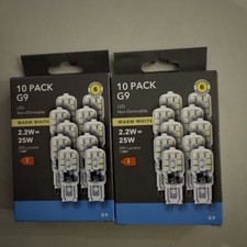 2.2w=25w LED G9 Capsule Light Bulb Warm White Non Dimmable 2 PACKS OF £10 RRP£60